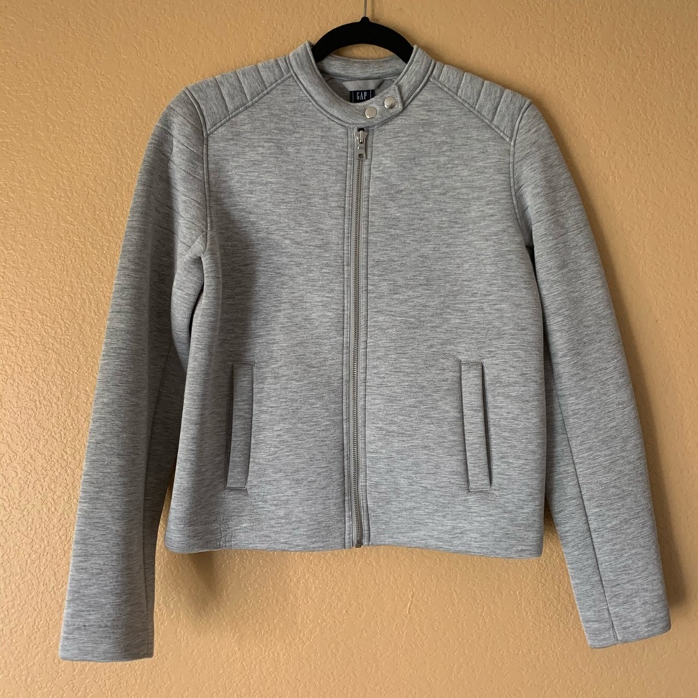 Gap Gray Biker Jacket - Medium - New Without Tags - image 1
